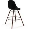 Buy Bar Stool - Scandinavian Design - Dark Wood Legs - Lumi Black 61576 - prices