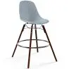 Buy Bar Stool - Scandinavian Design - Dark Wood Legs - Lumi Light grey 61576 with a guarantee