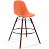 Buy Bar stool - Scandinavian design - Dark wood legs - Lumi Orange 61576 - in the EU