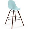 Buy Bar Stool - Scandinavian Design - Dark Wood Legs - Lumi Pastel blue 61576 - in the EU