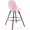 Buy Bar Stool - Scandinavian Design - Dark Wood Legs - Lumi Pastel pink 61576 at MyFaktory