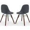 Buy Dining Chairs - Scandinavian Design - Dark Wood Legs - Pack of 2 - Lumi Dark grey 61577 at MyFaktory