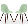 Buy Dining Chairs - Scandinavian Design - Dark Wood Legs - Pack of 2 - Lumi Pastel green 61577 - in the EU