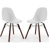 Buy Dining Chairs - Scandinavian Design - Dark Wood Legs - Pack of 2 - Lumi White 61577 - in the EU