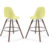 Buy Bar Stools - Scandinavian Design - Dark Wood Legs - Pack of 2 - Lumi Pastel yellow 61579 - in the EU