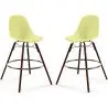Buy Bar Stools - Scandinavian Design - Dark Wood Legs - Pack of 2 - Lumi Pastel yellow 61579 - in the EU