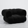 Buy Velvet Upholstered Armchair - Modern Style - Curve Premium Black 61487 at MyFaktory