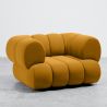 Buy Velvet Upholstered Armchair - Modern Style - Curve Premium Yellow 61487 with a guarantee