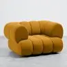 Buy Velvet Upholstered Armchair - Modern Style - Curve Premium Yellow 61487 with a guarantee