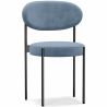 Buy Dining Chair - Upholstered in Velvet - Black Metal - Martha Light blue 61003 - in the EU