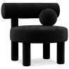 Buy  Armchair - Upholstered in Velvet - Fera Black 60696 with a guarantee