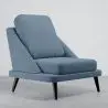 Buy Velvet Upholstered Armchair - Scandinavian Style - Luxe Plaza Light blue 61479 - prices