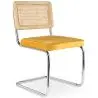 Buy Dining Chair - Upholstered in Velvet - Wood and Rattan - New Edition - Wanda Mustard 61591 - prices