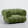 Buy Velvet Upholstered Armchair - Modern Style - Curve Premium Light green 61487 - prices