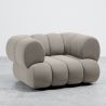 Buy Velvet Upholstered Armchair - Modern Style - Curve Premium Light grey 61487 in the Europe