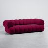 Buy Velvet Upholstered Sofa - Modern Style - 2/3 Seater - Curved Premium Wine 61486 at MyFaktory