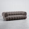 Buy Velvet Upholstered Sofa - Modern Style - 2/3 Seater - Curved Premium Dark grey 61486 with a guarantee