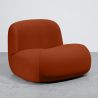 Buy Organic-Shaped Lounge Armchair - Velvet Upholstered Armchair Scandinavian Modern Design - Dustine Brick 61587 at MyFaktory