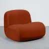 Buy Organic-Shaped Lounge Armchair - Velvet Upholstered Armchair Scandinavian Modern Design - Dustine Brick 61587 at MyFaktory