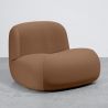 Buy Organic-Shaped Lounge Armchair - Velvet Upholstered Armchair Scandinavian Modern Design - Dustine Cream 61587 - in the EU