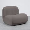 Buy Organic-Shaped Lounge Armchair - Velvet Upholstered Armchair Scandinavian Modern Design - Dustine Dark grey 61587 home delivery