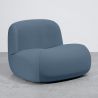 Buy Organic-Shaped Lounge Armchair - Velvet Upholstered Armchair Scandinavian Modern Design - Dustine Light blue 61587 in the Europe