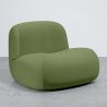 Buy Organic-Shaped Lounge Armchair - Velvet Upholstered Armchair Scandinavian Modern Design - Dustine Light green 61587 - prices