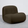 Buy Organic-Shaped Lounge Armchair - Velvet Upholstered Armchair Scandinavian Modern Design - Dustine Taupe 61587 - in the EU