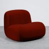 Buy Organic-Shaped Lounge Armchair - Velvet Upholstered Armchair Scandinavian Modern Design - Dustine Red 61587 in the Europe