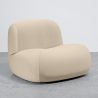 Buy Organic-Shaped Lounge Armchair - Velvet Upholstered Armchair Scandinavian Modern Design - Dustine White 61587 - in the EU