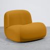 Buy Organic-Shaped Lounge Armchair - Velvet Upholstered Armchair Scandinavian Modern Design - Dustine Yellow 61587 in the Europe