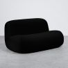 Buy Organic-Shaped Sofa - Velvet Upholstered Scandinavian Modern Design - Dustine Black 61588 - prices