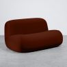 Buy Organic-Shaped Sofa - Velvet Upholstered Scandinavian Modern Design - Dustine Chocolate 61588 - in the EU