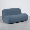 Buy Organic-Shaped Sofa - Velvet Upholstered Scandinavian Modern Design - Dustine Light blue 61588 in the Europe