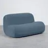Buy Organic-Shaped Sofa - Velvet Upholstered Scandinavian Modern Design - Dustine Light blue 61588 in the Europe