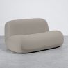 Buy Organic-Shaped Sofa - Velvet Upholstered Scandinavian Modern Design - Dustine Light grey 61588 at MyFaktory