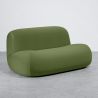 Buy Organic-Shaped Sofa - Velvet Upholstered Scandinavian Modern Design - Dustine Light green 61588 - prices