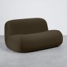 Buy Organic-Shaped Sofa - Velvet Upholstered Scandinavian Modern Design - Dustine Taupe 61588 - in the EU