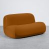 Buy Organic-Shaped Sofa - Velvet Upholstered Scandinavian Modern Design - Dustine Mustard 61588 with a guarantee