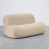 Buy Organic-Shaped Sofa - Velvet Upholstered Scandinavian Modern Design - Dustine White 61588 - in the EU