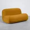 Buy Organic-Shaped Sofa - Velvet Upholstered Scandinavian Modern Design - Dustine Yellow 61588 at MyFaktory