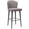 Buy Velvet Bar Stool - Modern and Premium Design for Restaurants, Hotels, and Homes - Luxe Dark grey 61585 home delivery