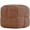 Buy Square Corduroy Upholstered Pouf - Modern Design - Dice Taupe 61451 home delivery