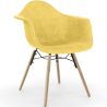 Buy Velvet Dining Chair - Scandinavian Design and Wooden Legs - Skandiva  Yellow 61594 in the Europe