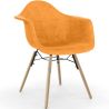 Buy Velvet Dining Chair - Scandinavian Design and Wooden Legs - Skandiva  Orange 61594 at MyFaktory