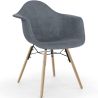 Buy Velvet Dining Chair - Scandinavian Design and Wooden Legs - Skandiva  Dark grey 61594 - prices