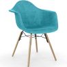 Buy Velvet Dining Chair - Scandinavian Design and Wooden Legs - Skandiva  Turquoise 61594 - in the EU