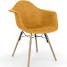 Buy Velvet Dining Chair - Scandinavian Design and Wooden Legs - Skandiva  Mustard 61594 in the Europe