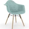 Buy Velvet Dining Chair - Scandinavian Design and Wooden Legs - Skandiva  Pastel blue 61594 with a guarantee