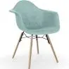 Buy Velvet Dining Chair - Scandinavian Design and Wooden Legs - Skandiva  Pastel blue 61594 with a guarantee